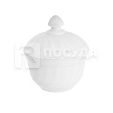 Сахарница с крышкой 340мл d11см h13см, цв.белый «Trianon» Arcoroc (кр6) стеклокерамика