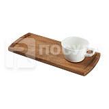 Доска Н=1,8 см, 34x15 см, деревянная, прямоугольная для кофе, «Acacia Wood Boards», Bonna