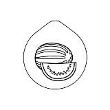Крышка 7,6x7 см, H=3,2 см, нерж, с рисунком «Арбуз», «ACCESSOIRES», Frilich