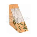 Коробка 12,4х12,4 см, Н=5,5 см, картонная, для одинарного сэндвича с окном, Garcia de Pou
