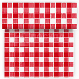 Скатерть 40х2400 см, в рулоне, красно-белая клетка «Тет-а-тет», «AIRLAID», Garcia de Pou