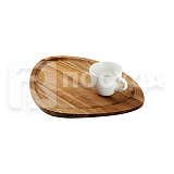 Доска Н=1,8 см, 27x21 см, деревянная, треугольная для кофе, «Acacia Wood Boards», Bonna