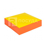 Коробка 23х23 см, Н=5 см, для кондитерских изделий, оранжевая-жёлтая, Garcia de Pou