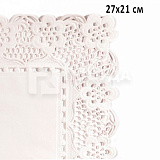 Салфетка 27х21 см, ажурная, белая, Garcia de Pou