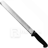 Нож L=30 см, гастрономический с черной рукояткой и бороздками, «Pro-Line», P.L.Proff Cuisine