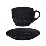 Пара кофейная 100мл d7см h5,2см «Black Raw Wood» P.L.Proff Cuisine (кр6) фарфор