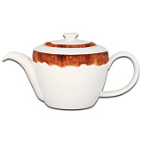 Чайник 400 мл, с красно-коричневым кантом «WoodArt», RAK Porcelain