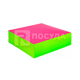 Коробка 26х26 см, Н=5 см, для кондитерских изделий, фуксия-зеленый цв., Garcia de Pou