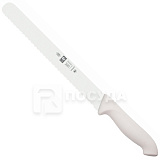 Нож L=30 см, для нарезки с белой рукояткой и волнистой кромкой, «HORECA PRIME», ICEL