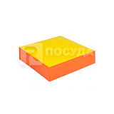 Коробка 18х18 см, Н=5 см, для кондитерских изделий, оранжевая-жёлтая, Garcia de Pou