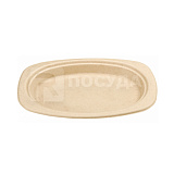 Тарелка 23х16 см, овальная одноразовая, натуральный цв., «BIONIC», Garcia de Pou