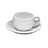 _Чашка чайная 200мл штабелир. «Белый» SandStone (кр6) фарфор