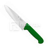 Нож L=20 см, с зеленой рукояткой и волнистым лезвием, «Pro-Line», P.L.Proff Cuisine