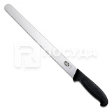 Нож L=30 см, для шпигования с волнистым лезвием, черный, «Fibrox», Victorinox