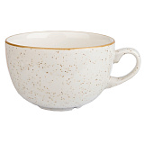 Чашка 500 мл, Cappuccino, цв.белый с серыми крапинками, «Stonecast Barley White», Churchill