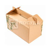 Коробка 24,5х13,5 см, Н=12 см, картонная, для еды на вынос, «FEEL GREEN», Garcia de Pou