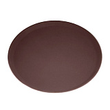 Поднос D=40,5 см, прорез., круглый, коричневый «Jiwins», MACO