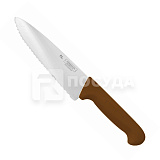 Нож L=20 см, с коричневой рукояткой и волнистым лезвием, «Pro-Line», P.L.Proff Cuisine