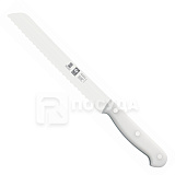 Нож L=20 см, хлебный с белой рукояткой, «TECHNIK», ICEL