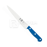 Нож L=17 см, для нарезки с синей рукояткой, «TECHNIK», ICEL