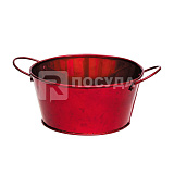 Емкость для закусок «Ведро» d16см h7см нерж., цв.малиновый P.L.Proff Cuisine