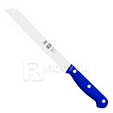 Нож L=20 см, хлебный с синей рукояткой, «TECHNIK», ICEL