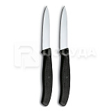 Нож L=8 см, для очистки овощей, 2 шт в блистере, цв.черный, Victorinox