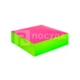 Коробка 23х23 см, Н=5 см, для кондитерских изделий, фуксия-зеленый цв., Garcia de Pou