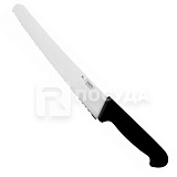 Нож L=25 см, с черной рукояткой и волнистым широким лезвием, «Pro-Line», P.L.Proff Cuisine