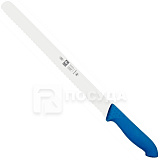 Нож L=36 см, для нарезки с синей рукояткой и волнистой кромкой, «HORECA PRIME», ICEL
