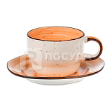 Пара чайная 250мл d9см h6,2см «Organic Fusion» P.L.Proff Cuisine (кр6) фарфор (73024290/73024300)