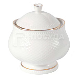 Сахарница с крышкой 180мл d10,2см h8см «Aristocrat Gold NOBLE» P.L.Proff Cuisine (кр1) фарфор